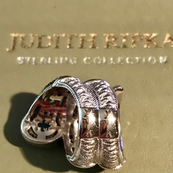 GORGEOUS JUDITH RIPKA OVAL MULTI-GEMSTONE➕BLACK SPINEL RING - Picture 7 of 11